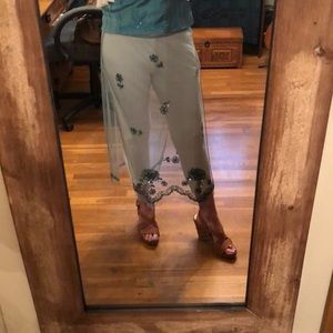 Arden B sheer turquoise beaded wrap